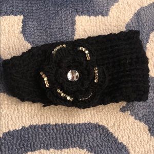 Black Flower Headband